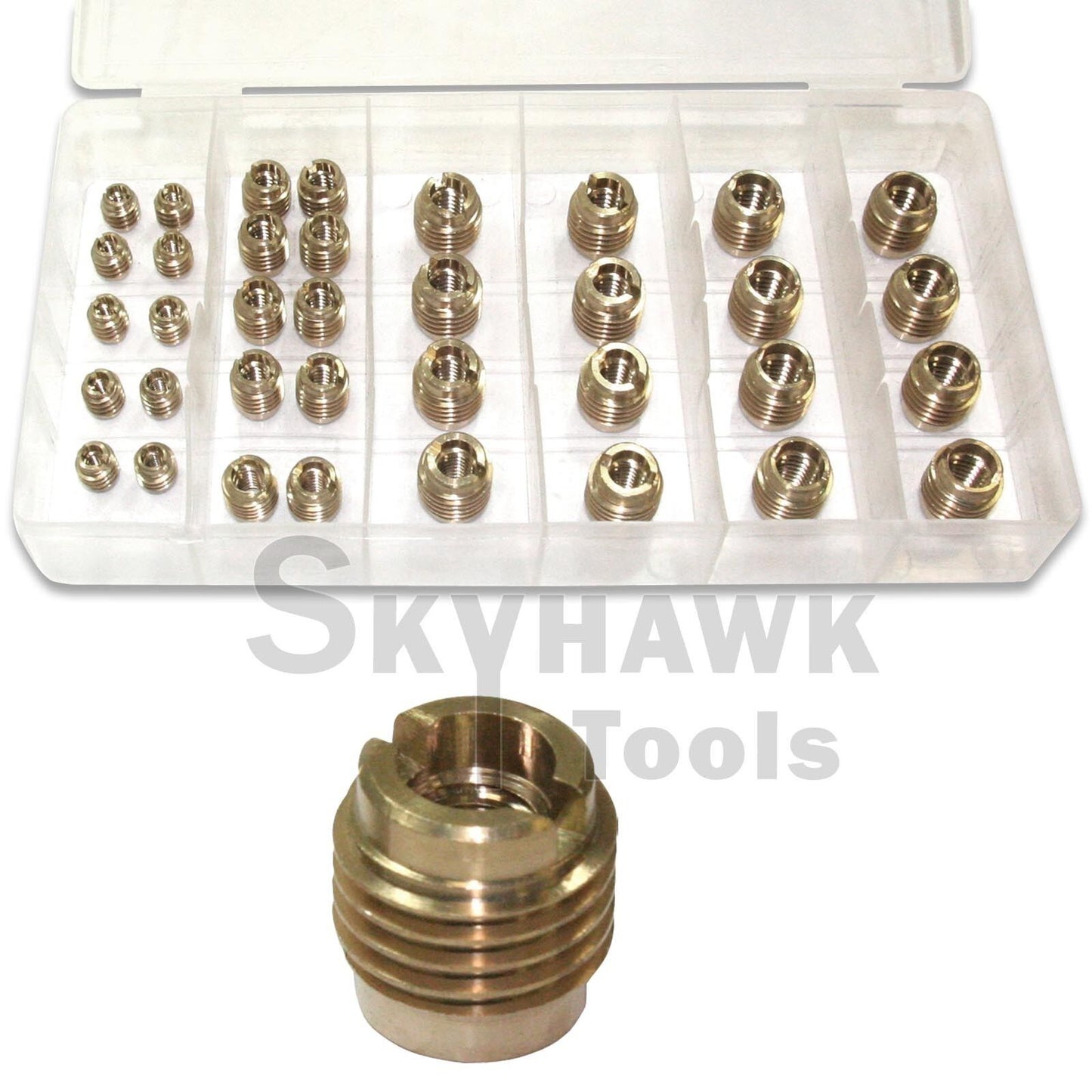 New 36-PC Brass Inserts Thread FOR Wood CabinetTO Machine Bolt Hardware Assort - skyhawktools