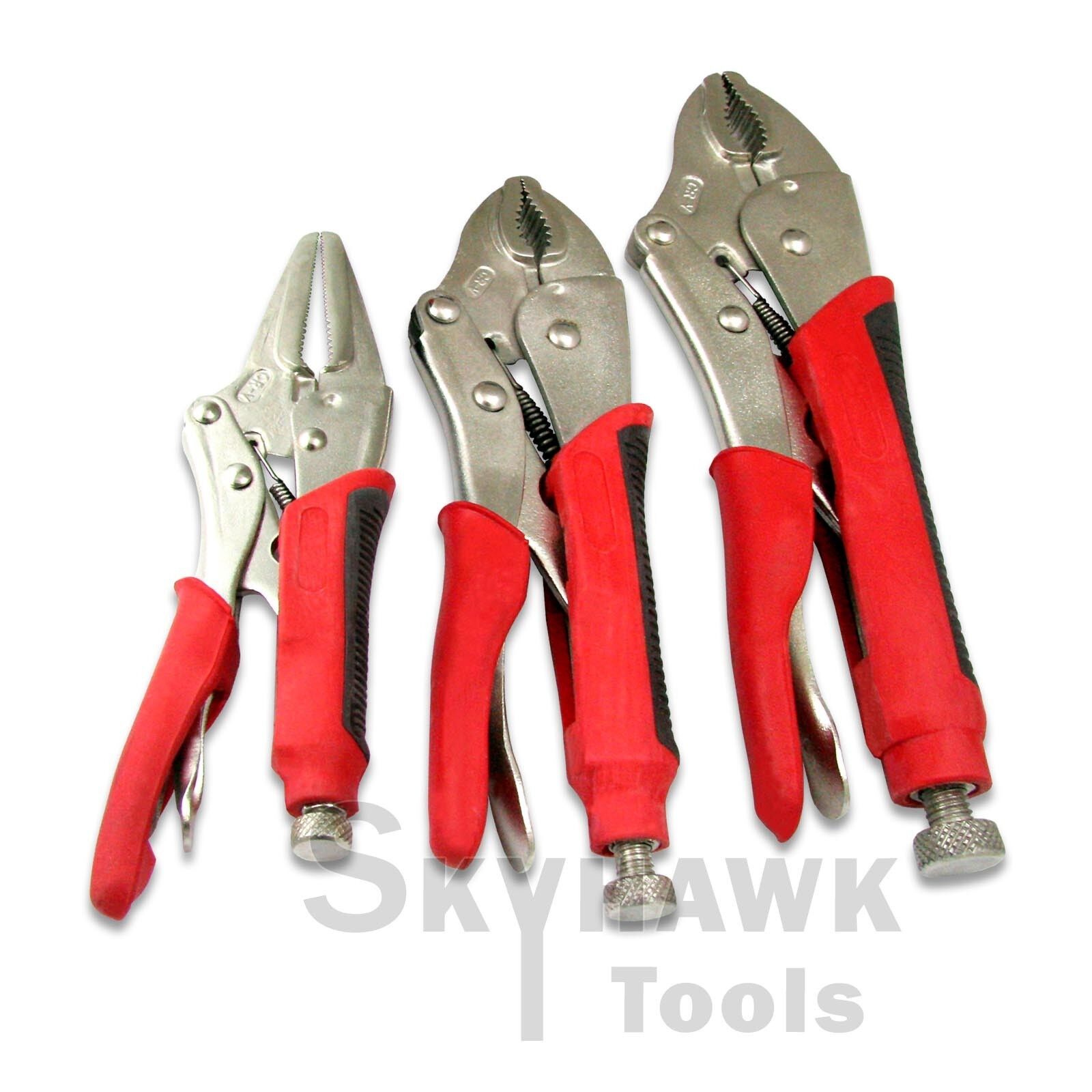 New 3-pc. Combo Flex Pad TRP Handle Locking Pliers Welding Tools - skyhawktools