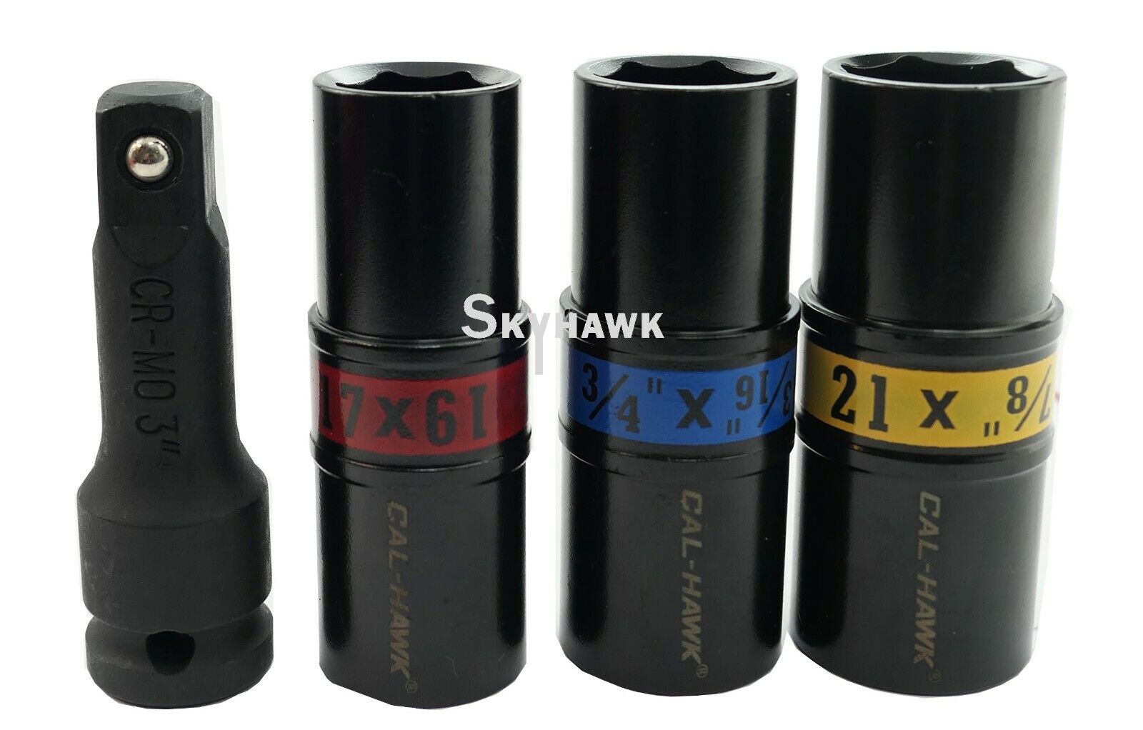 Cal-Hawk 4 Pc. 1/2" Drive Flip Impact Socket Set - skyhawktools