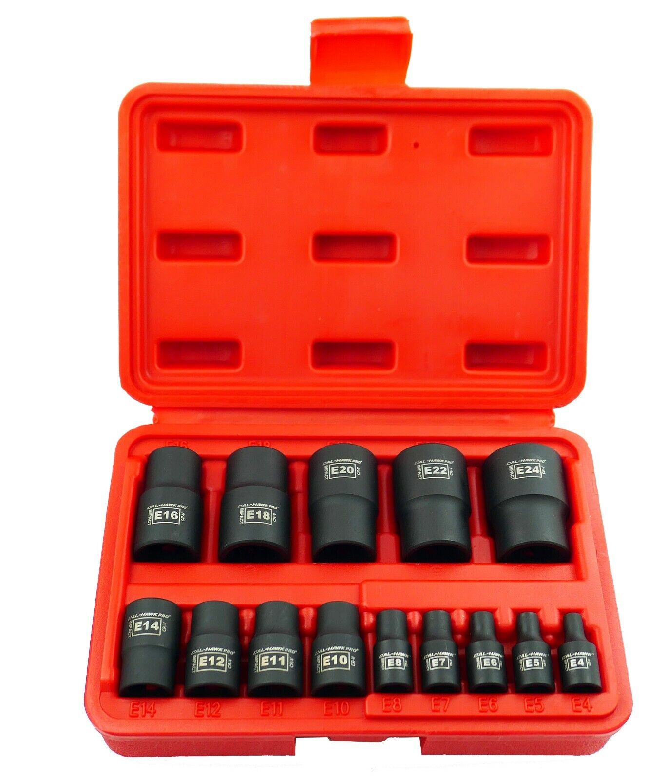 1/4, 3/8, 1/2 Inch Drive External Star Impact Socket Set (14-Piece) - skyhawktools