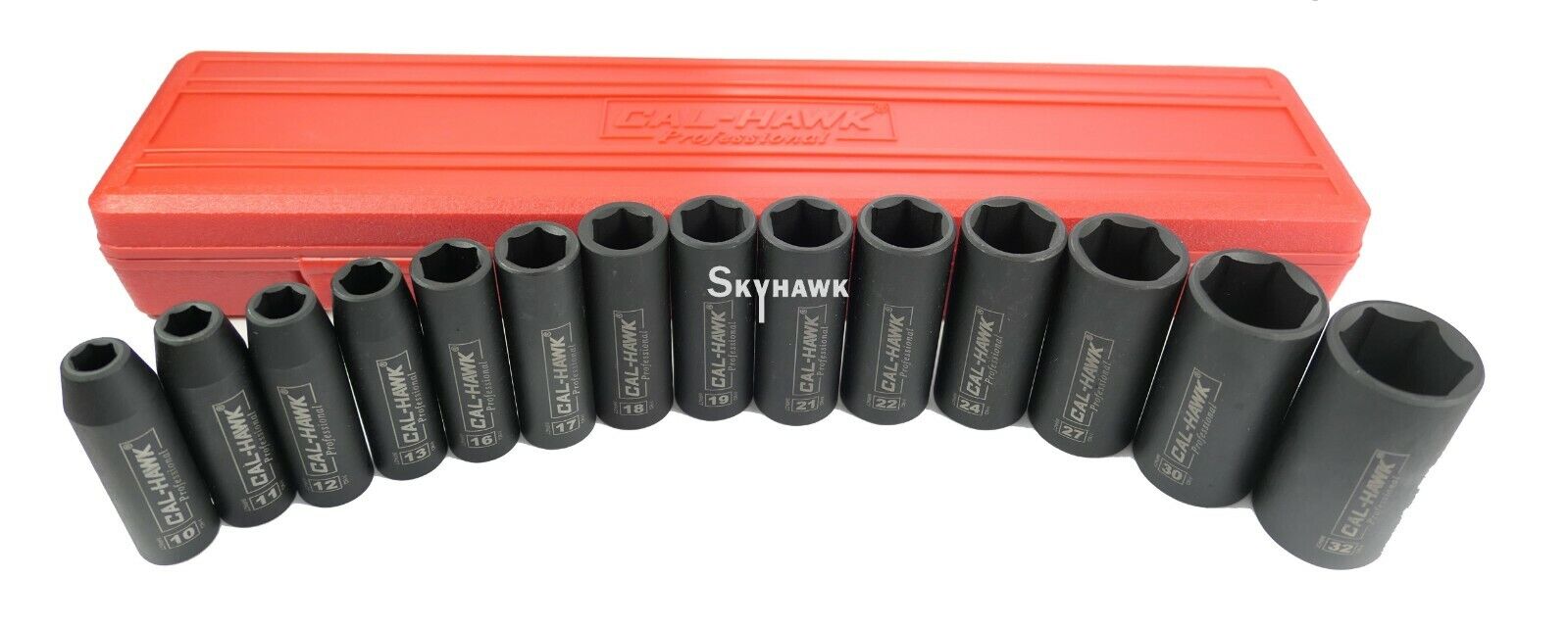 1/2 Inch Drive Deep Impact Socket Set (14-Piece - Metric) - skyhawktools