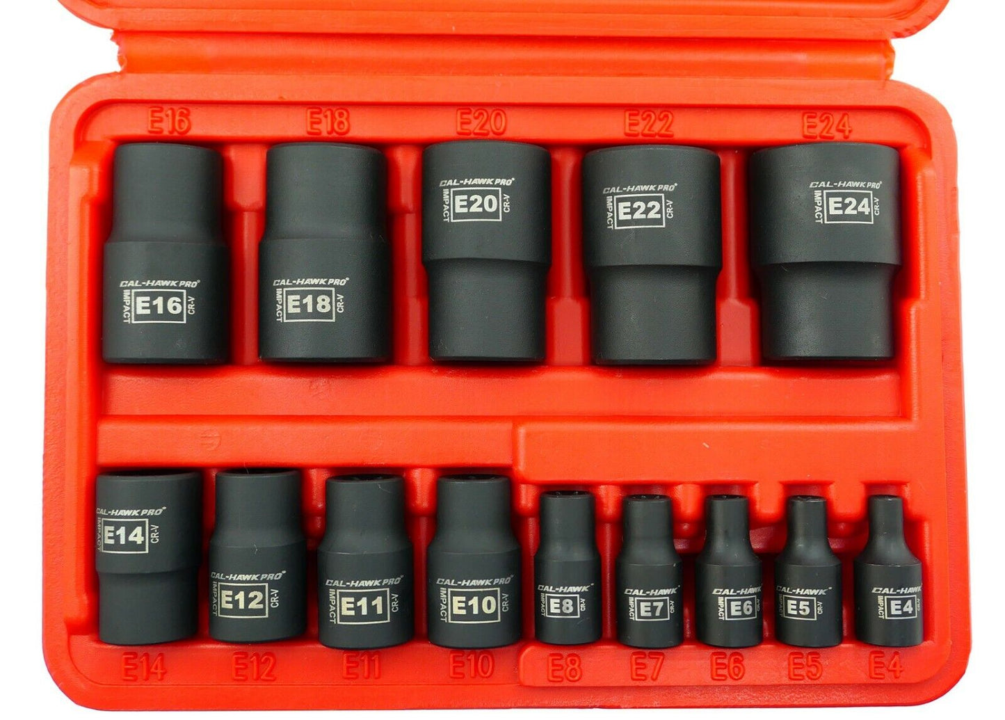 1/4, 3/8, 1/2 Inch Drive External Star Impact Socket Set (14-Piece) - skyhawktools