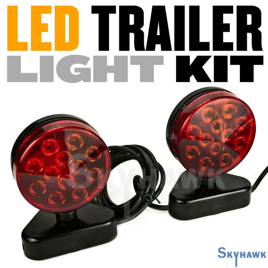 12V MAGNETIC LED TRAILER LIGHT KIT 20FT WIRE (TOWING, TRAILER, CAMPER, FLAT BED)