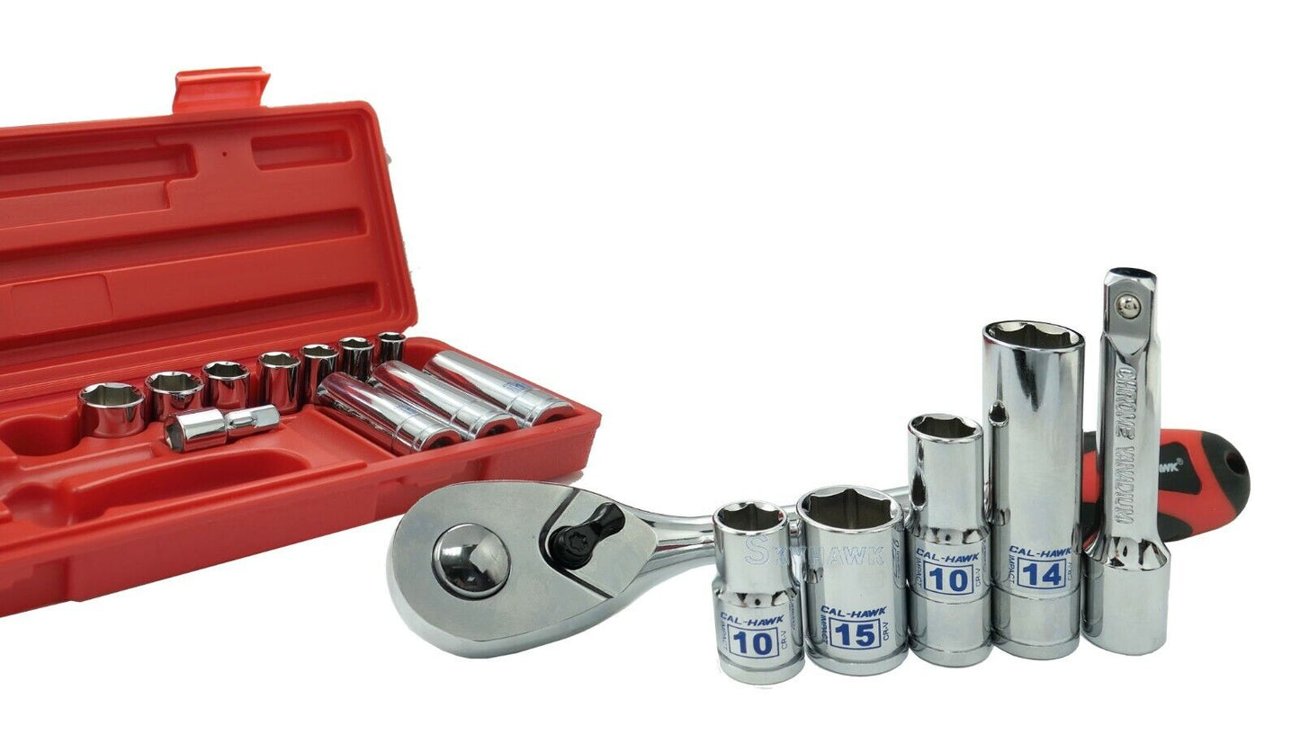 3/8 Inch Drive Deep / Standard Socket Set (20-Piece - Metric)