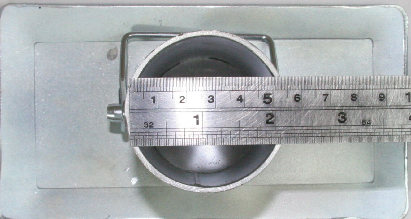 3" Tall x 2" Round Tongue Jack Foot Plate Base Stand w 3/8" Square Snap Lock Pin - skyhawktools