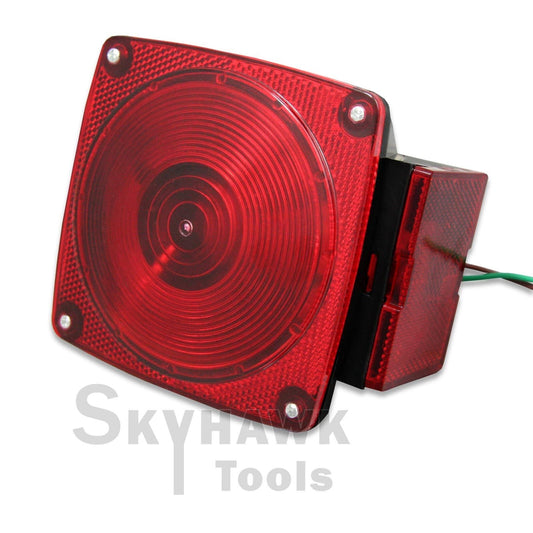 4.5" x 4.5" Trailer Light Stop Turn Tail Light Taillight Square Red 6 Function - skyhawktools