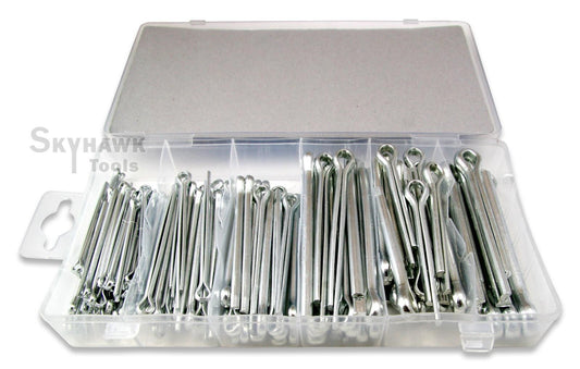 144 PC. Large Cotter Pin Assortment Extra Large Pin Cotter Keys Set - skyhawktools