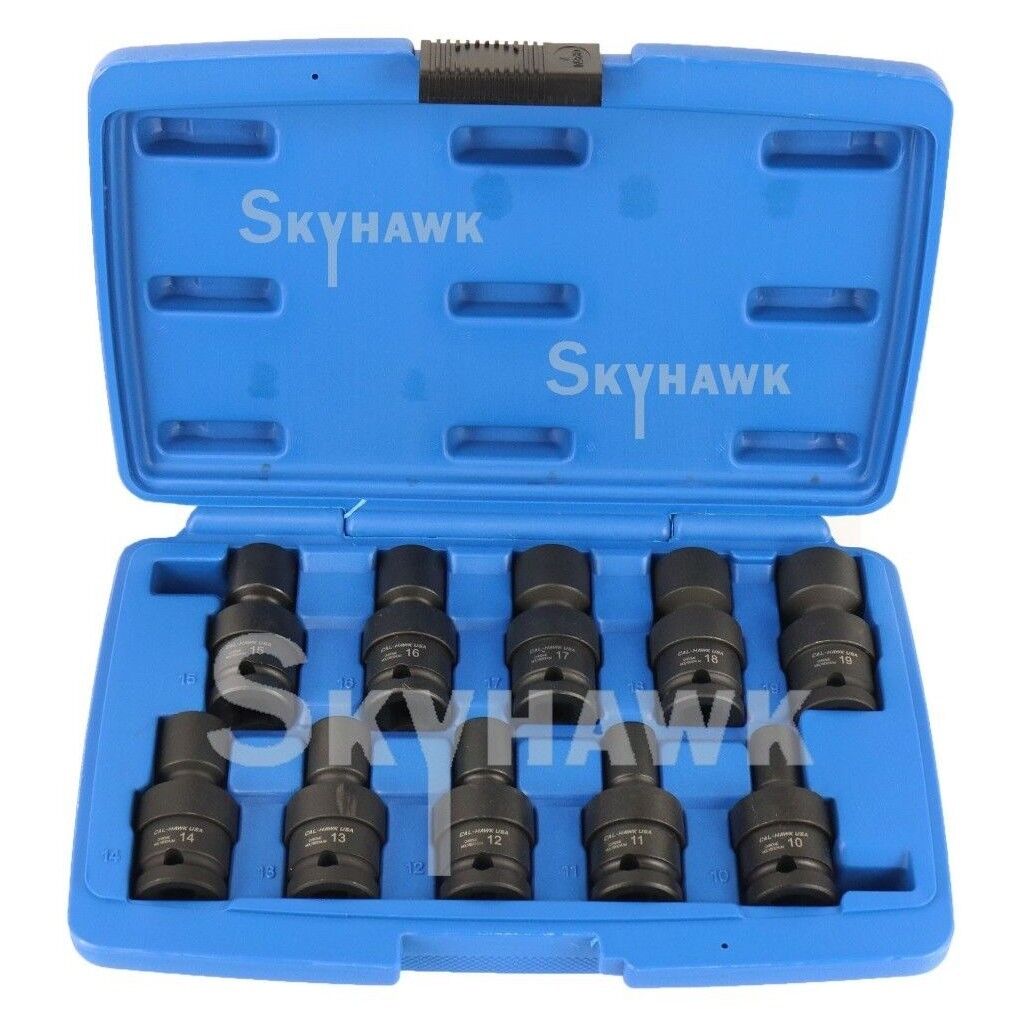 1/2 Inch Drive Universal Impact Socket Set (10-Piece - Metric)