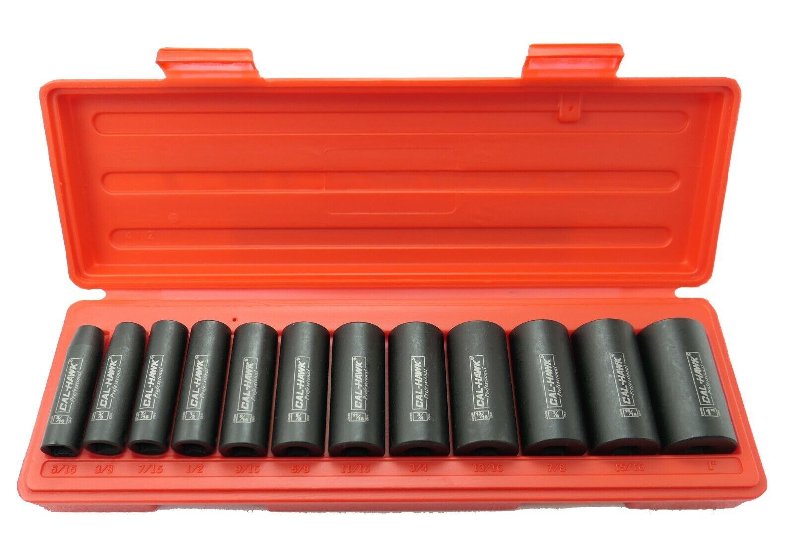 3/8 Inch Drive Deep Impact Socket Set (12-Piece - SAE) - skyhawktools