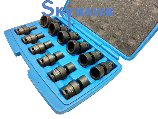 3/8 Inch Drive Universal Impact Socket Set (12-Piece - SAE)