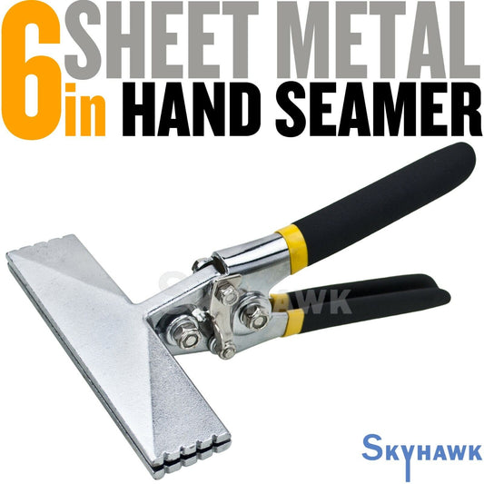 Sheet Metal Hand Seamer - 6 Inch Straight Handle Jaw Manual Metal Bender Tool