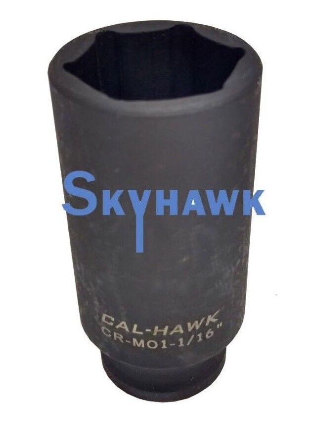 1/2" DR. X 1-1/16" DEEP IMPACT SOCKET 6 POINT SKTchrome vanadium CR-MO MATERIAL