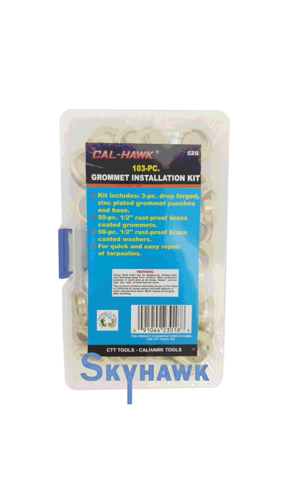 Cal-Hawk 103pc Brass Grommet and Washer Installation Kit - skyhawktools