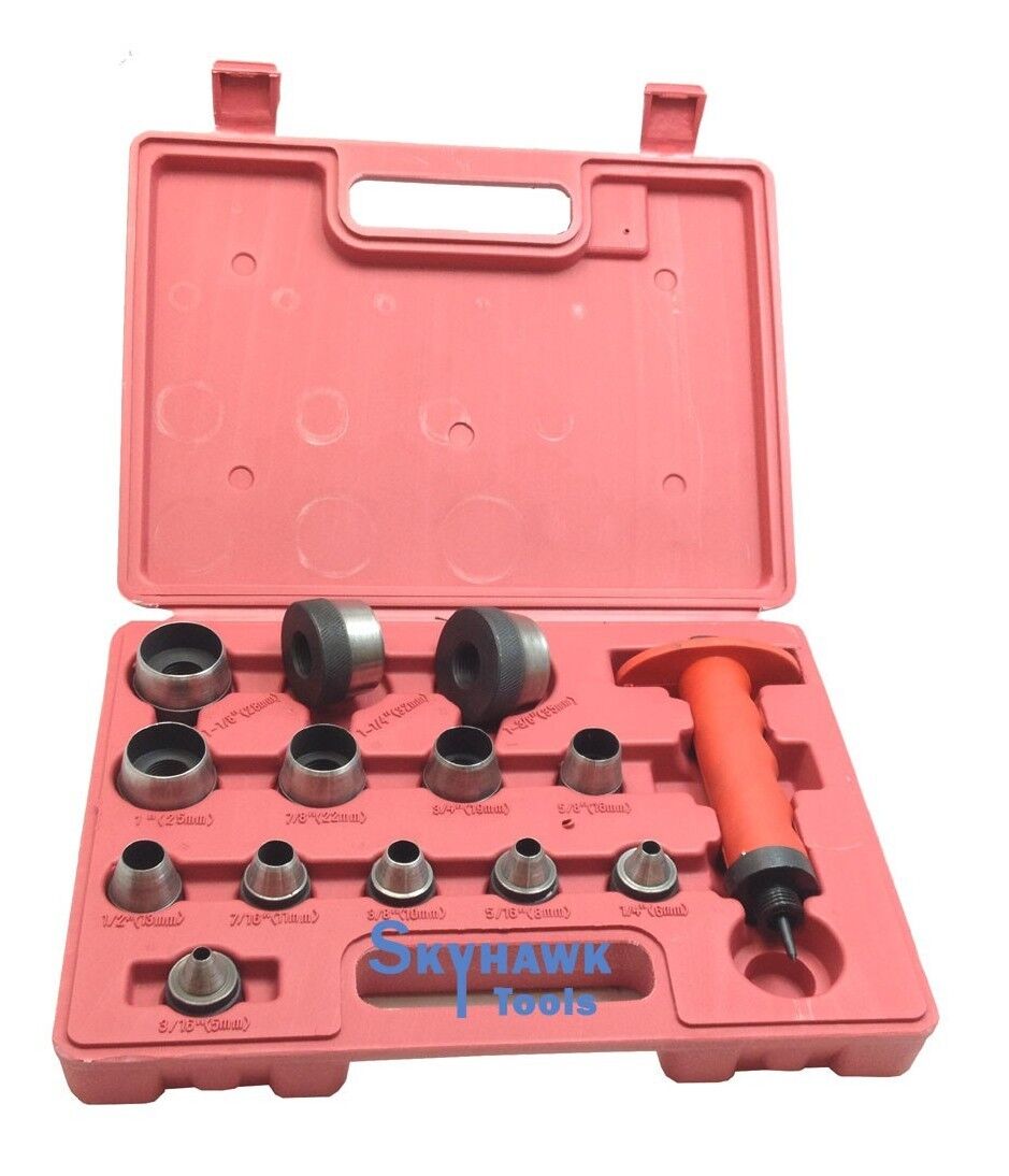 13 IN1 HOLLOW PUNCH Set Tool Leather Gasket Cutter Rubber Cutter Plastic Fiber