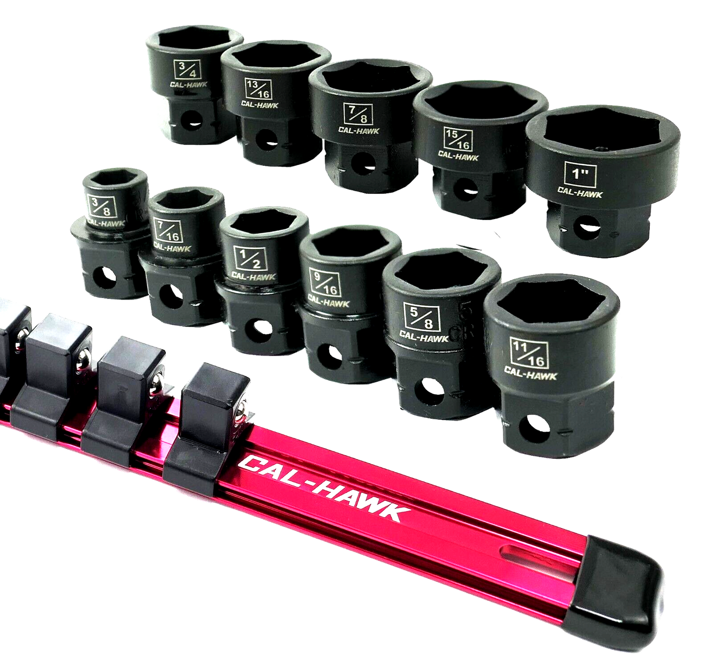 1/2 Inch Drive Low-Profile Impact Socket Set (11-Piece - SAE)