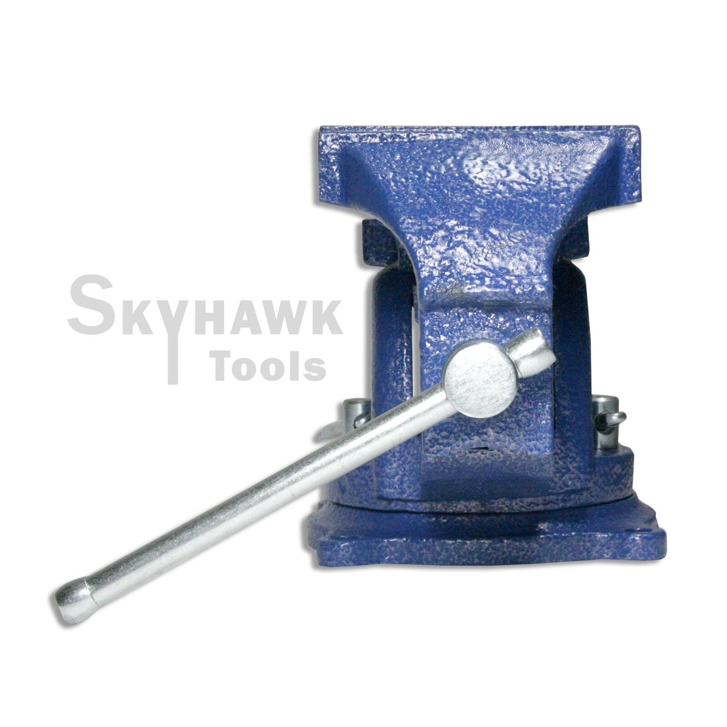 4'' Bench Vise with Anvil 4in Locking Swivel Base Table top Clamp Cast Steel - skyhawktools