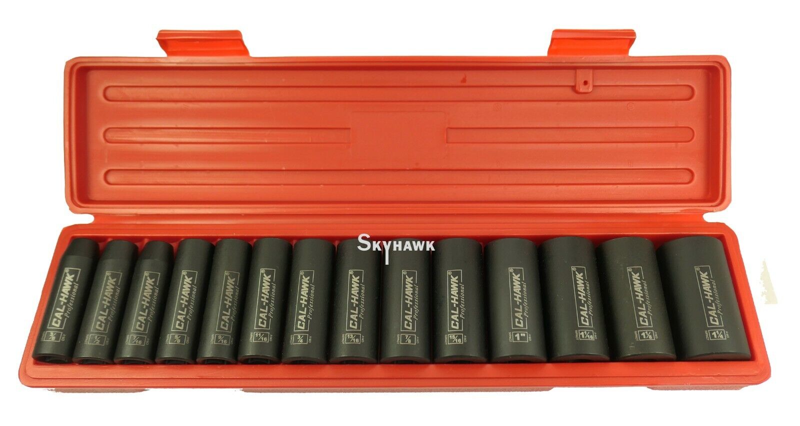 1/2 Inch Drive Deep Impact Socket Set (14-Piece - SAE) - skyhawktools