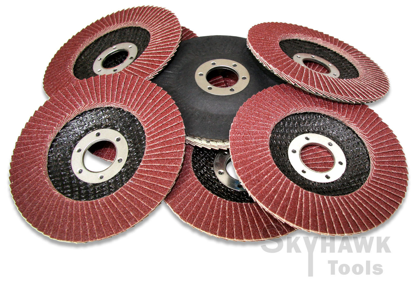 New 10-pc. 4-1/2ö X 7/8" Flap Aluminum Oxide Grinding Discs 120 Grit - skyhawktools