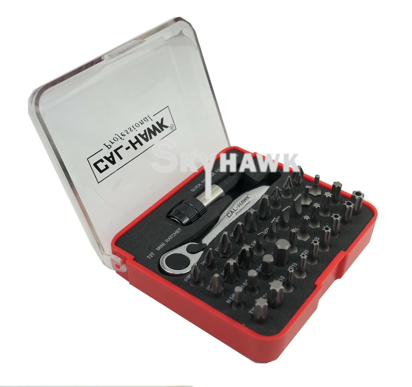 CAL HAWK  38pc Micro  Mini Ratchet Quick Release Extension Bar and Bit Set NEW