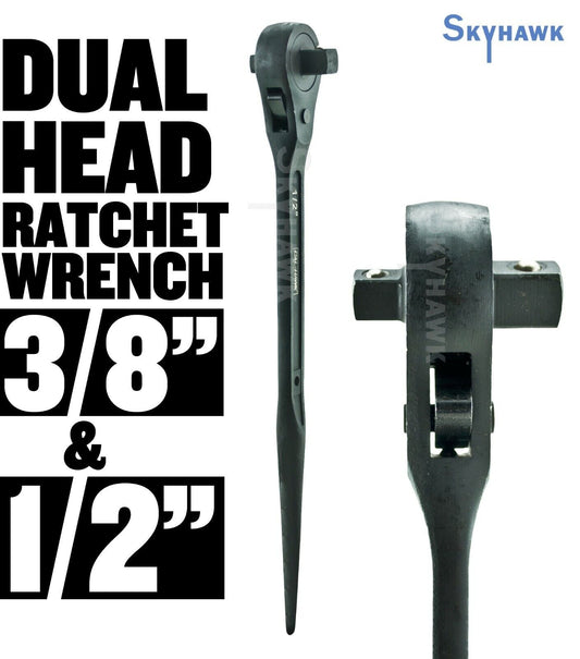 3/8" x 1/2"  DR. Professional Dual Head Spud Ratchet Wrench 12-3/8" (315mm )