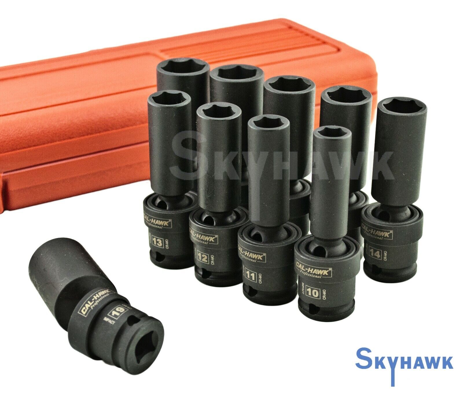 3/8 Inch Drive Universal Deep Impact Socket Set (10-Piece - Metric) - skyhawktools