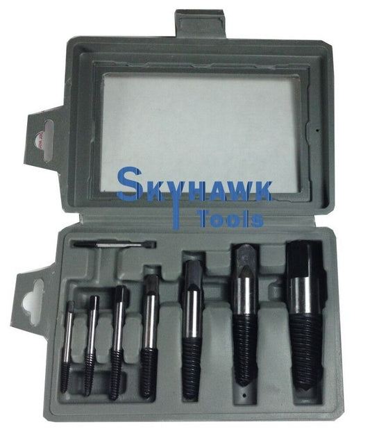 8 Pc Jumbo Screw Extractors Set Easy Outs Broken Bolt Stud 5/32" - 15/16" - skyhawktools