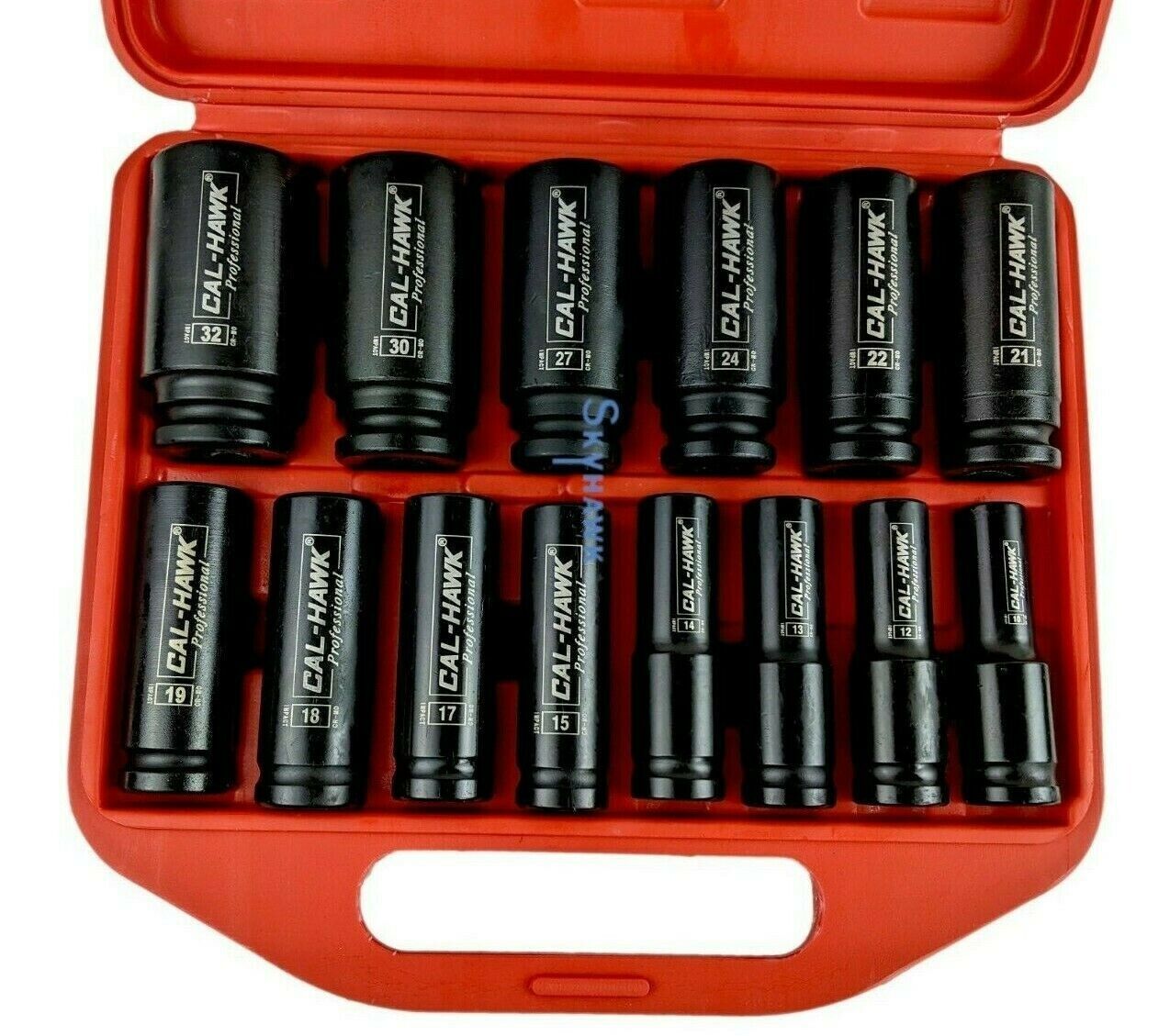 1/2 Inch Drive Deep Impact Socket Set (14-Piece - Metric) - skyhawktools