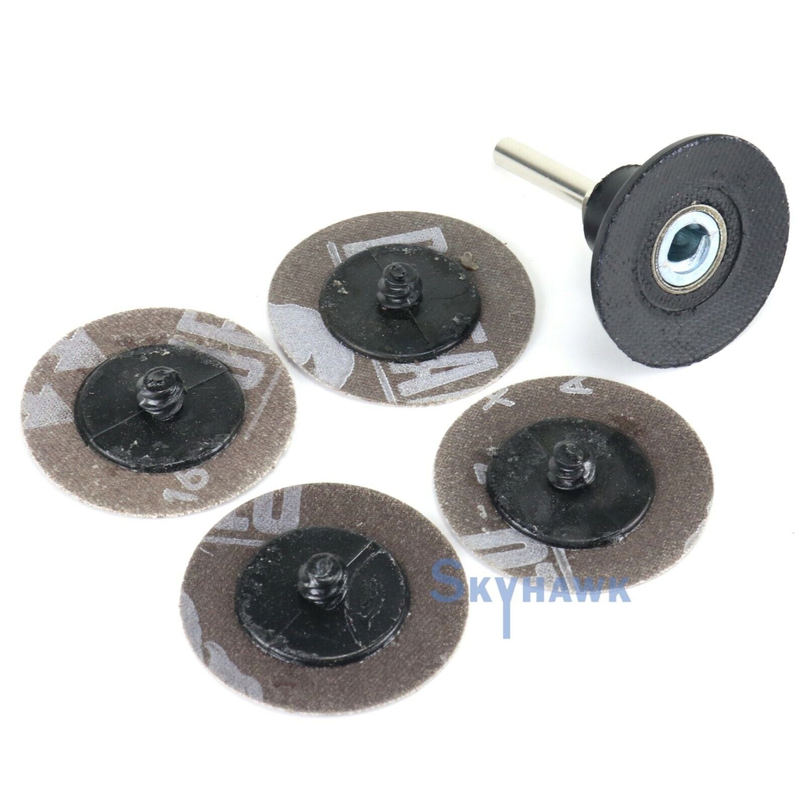 2" Roloc Surface Sanding Roll Lock Discs with Mandrel 40 60 80 100 Grits - skyhawktools