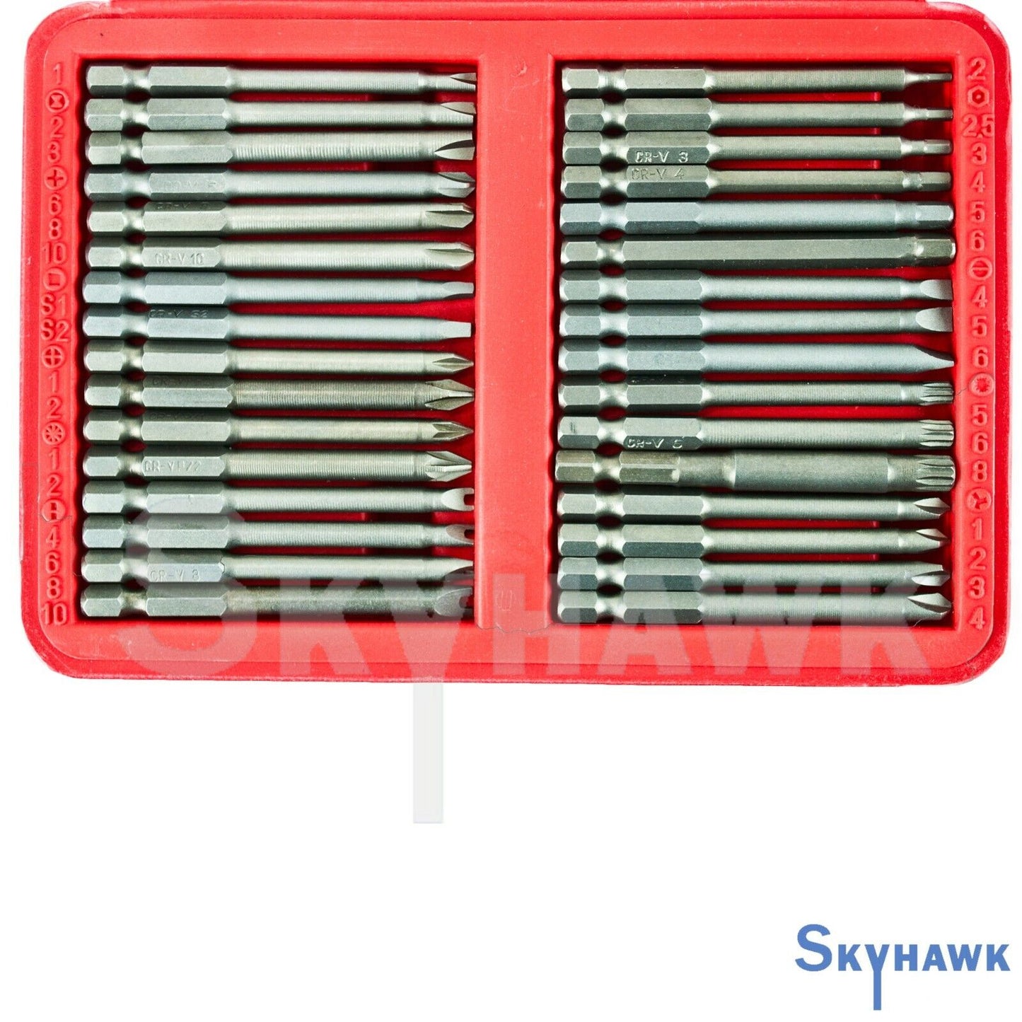 50pc Long Security Bit Set Tamper Proof Torx Tri Star Pozi Torque Hex Phillips..