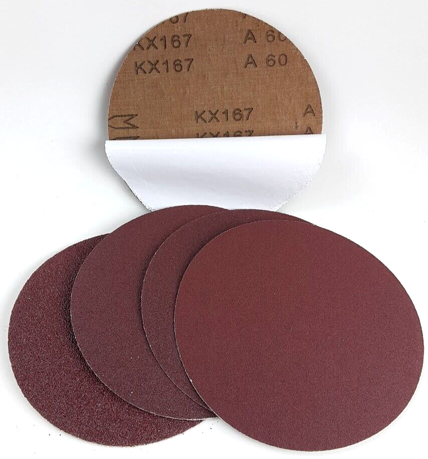 30-PC. 6" DIAM Aluminum Oxide Abrasive 60, 120, 150 Grit 6" Sanding Discs