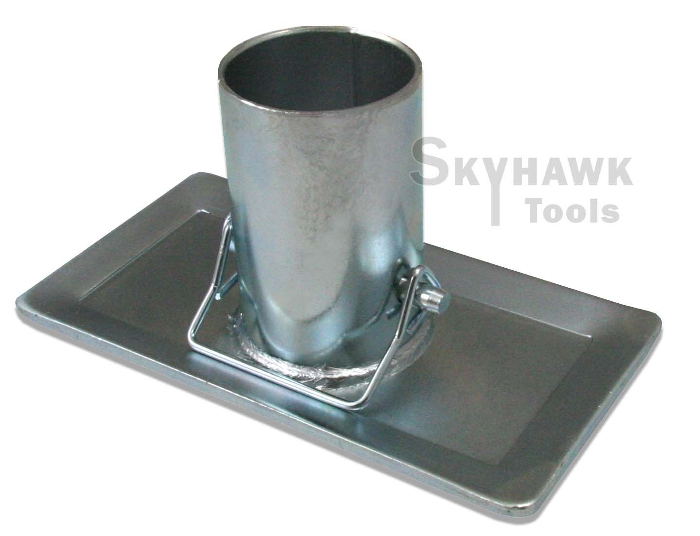 3" Tall x 2" Round Tongue Jack Foot Plate Base Stand w 3/8" Square Snap Lock Pin - skyhawktools