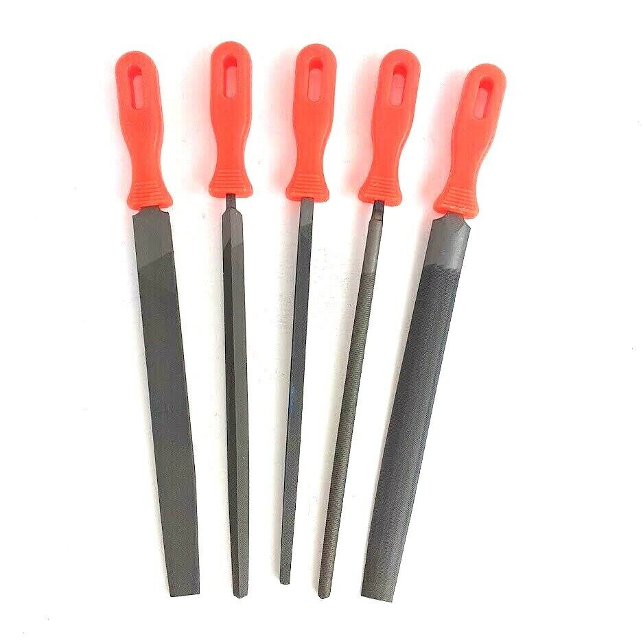 5 PC 8" High Carbon Steel Sharpening Tools Assortment General Purpose File Set