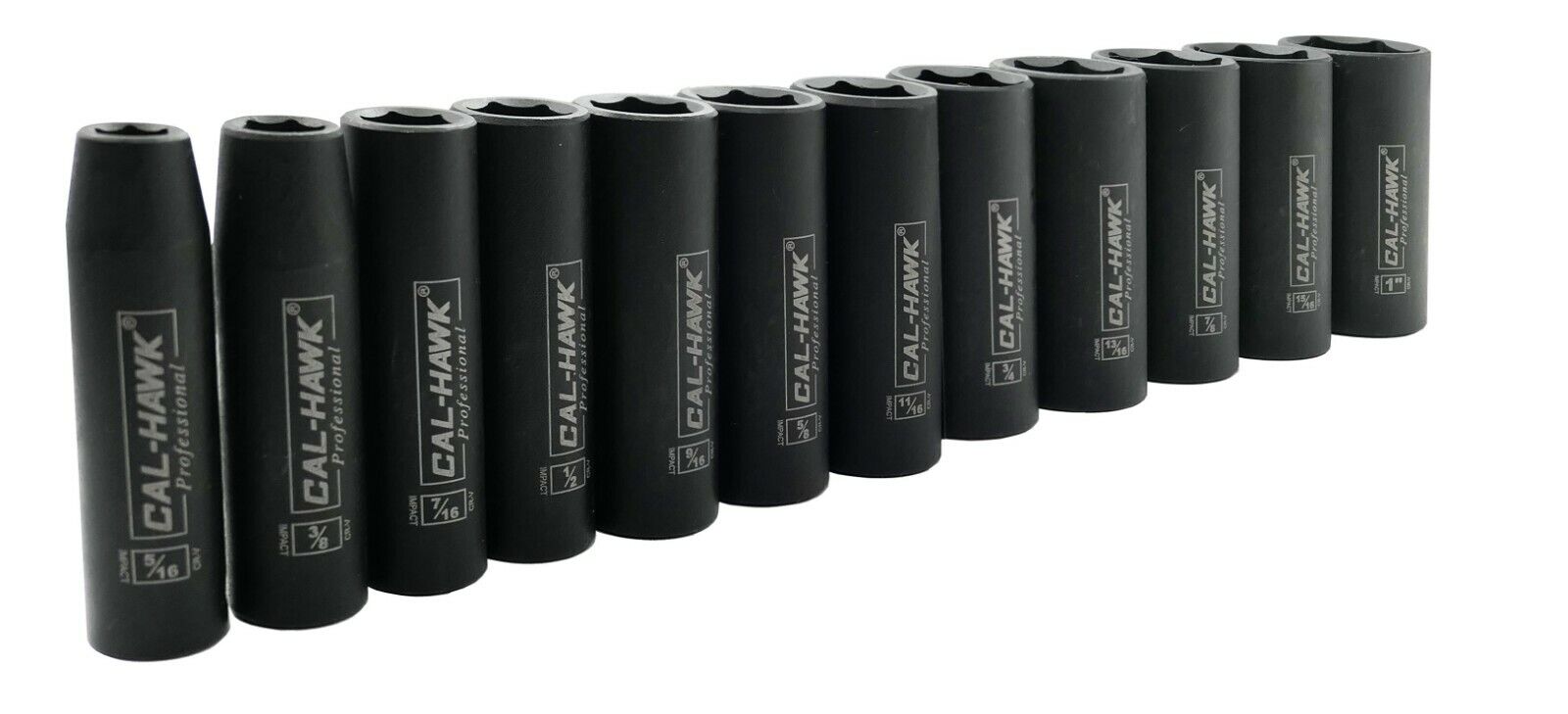 3/8 Inch Drive Deep Impact Socket Set (12-Piece - SAE) - skyhawktools