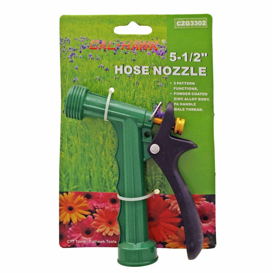 5-1/2" Garden Hose Trigger Nozzle Pistol Grip 3/4" FHTxMHT + Male Quick Connect