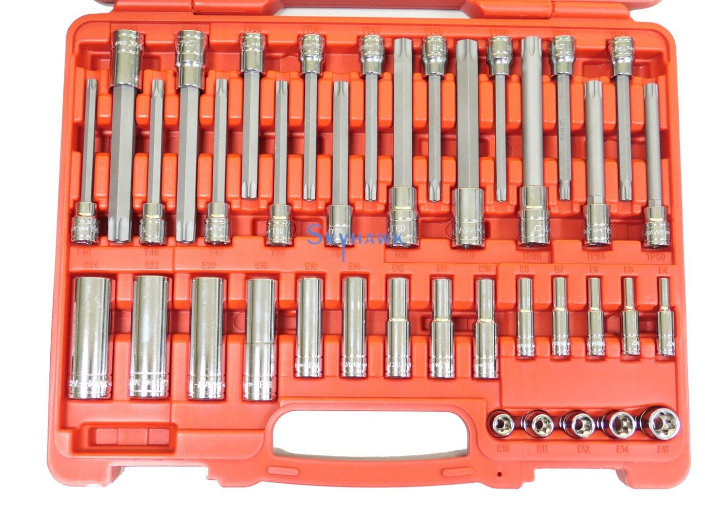 1/4 Inch / 3/8 Inch / 1/2 Inch Drive Long / Starndard Tamper-Resistant / Star / Star Plus Bit / Deep / Standard External Star Socket Set (65-Piece)