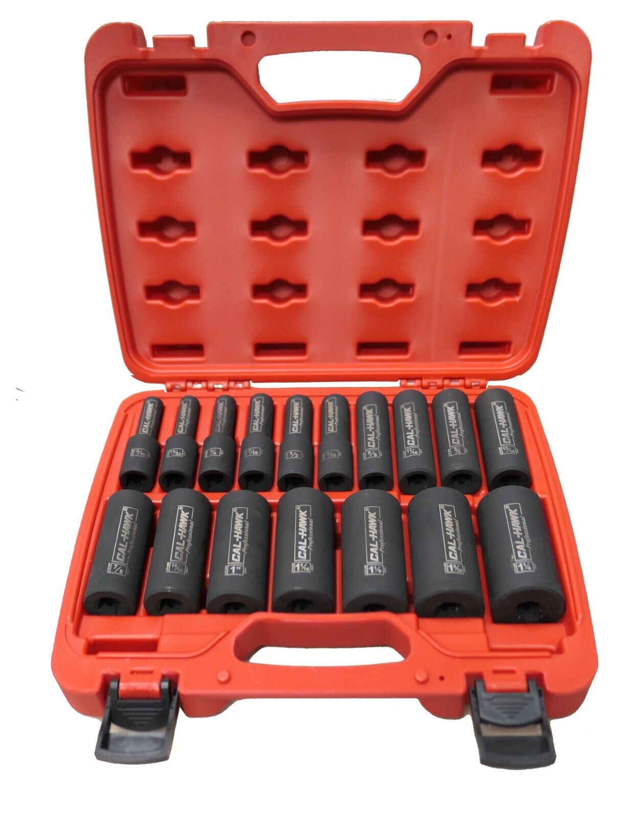 1/2 Inch Drive Deep Impact Socket Set (17-Piece - SAE) - skyhawktools