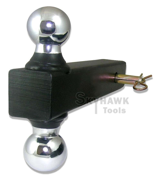 New Bi-Ball/Double Ball Mount Trailer Hitch 2ö x 2ö Receiver  With 5/8" Pin - skyhawktools