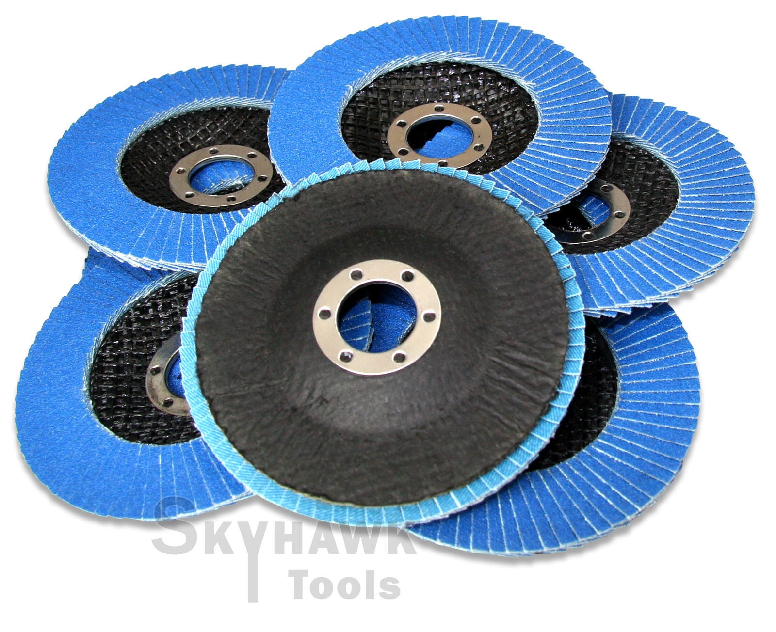 10-pc. 4-1/2ö  Zirconia Sanding Paper Grinding Flap Discs 120 Grit  7/8 Arbor - skyhawktools