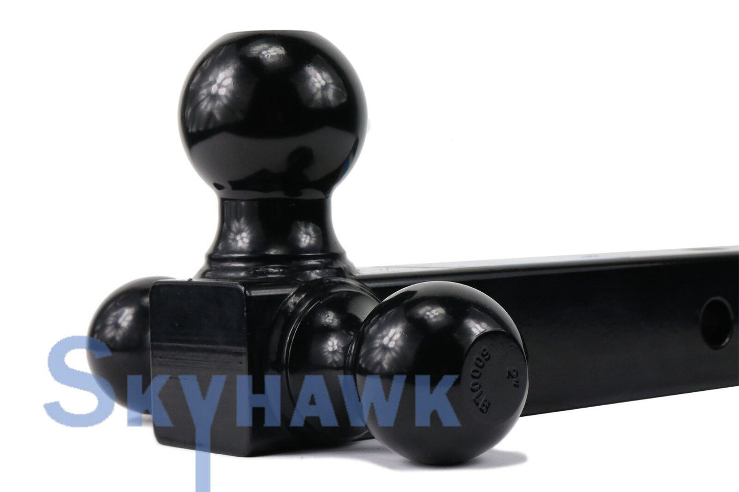 Tri-Ball Trailer Hitch Ball Mount 2" Solid Shank 1-7/8 x 2 x 2-5/16 Black Enamel