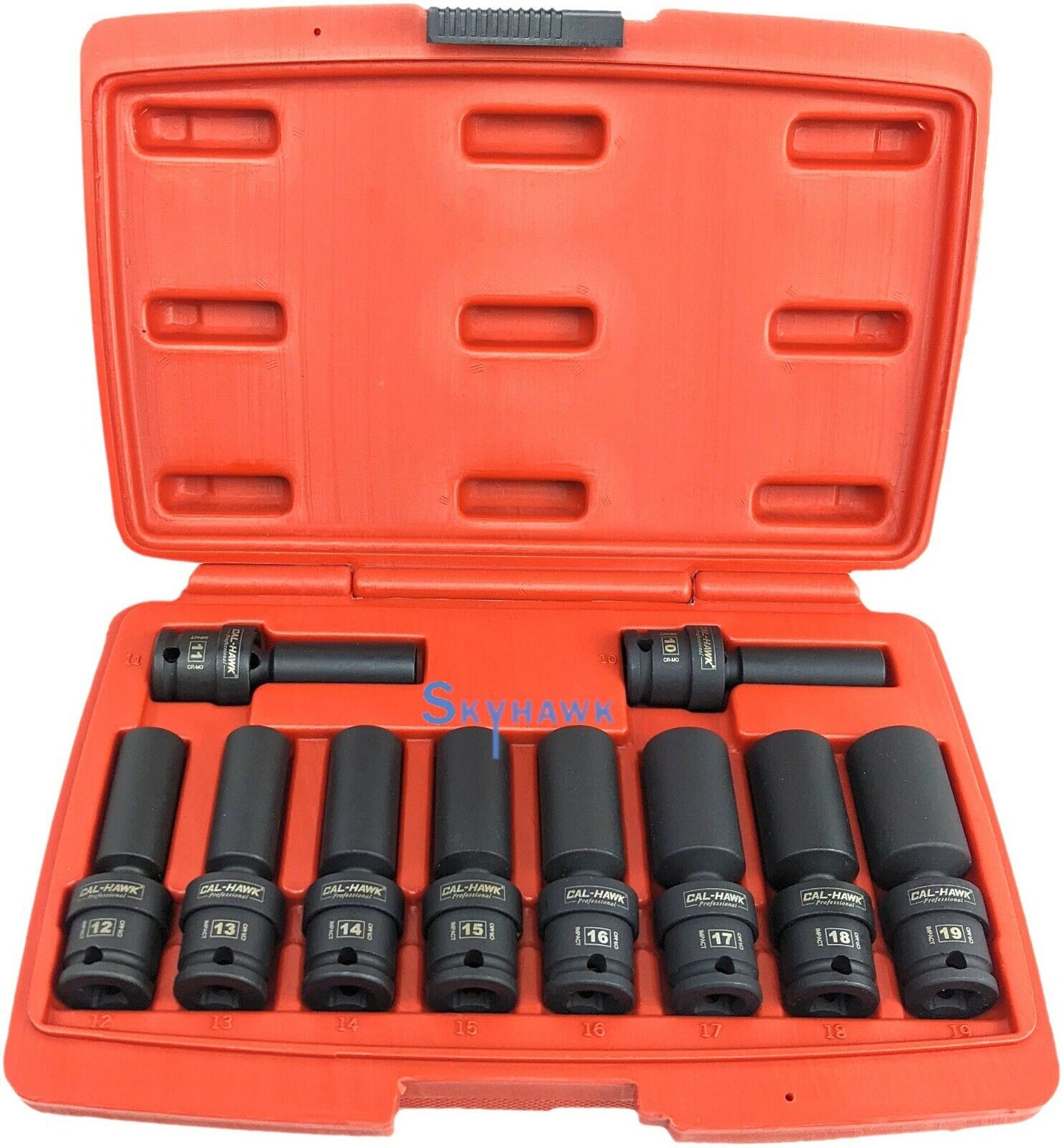 3/8 Inch Drive Universal Deep Impact Socket Set (10-Piece - Metric) - skyhawktools