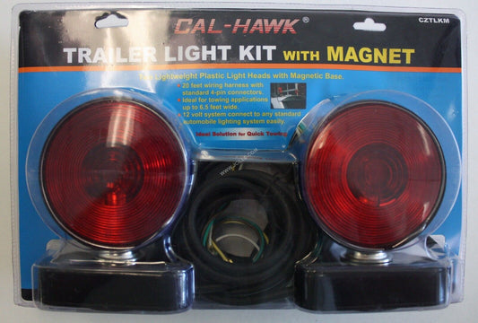 12V MAGNETIC BASE TRAILER LIGHT KIT 20FT WIRE (TOWING,TRAILER, CAMPER, FLAT BED)