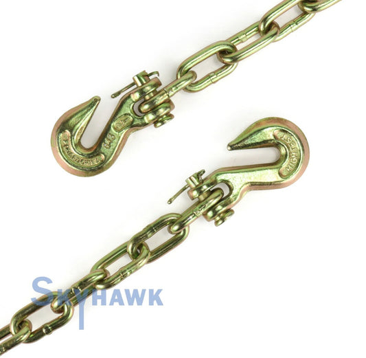 1/4" X 12' G30 Transport Tie Down Chain Trailer Binder Chain and Clevis Hook - skyhawktools