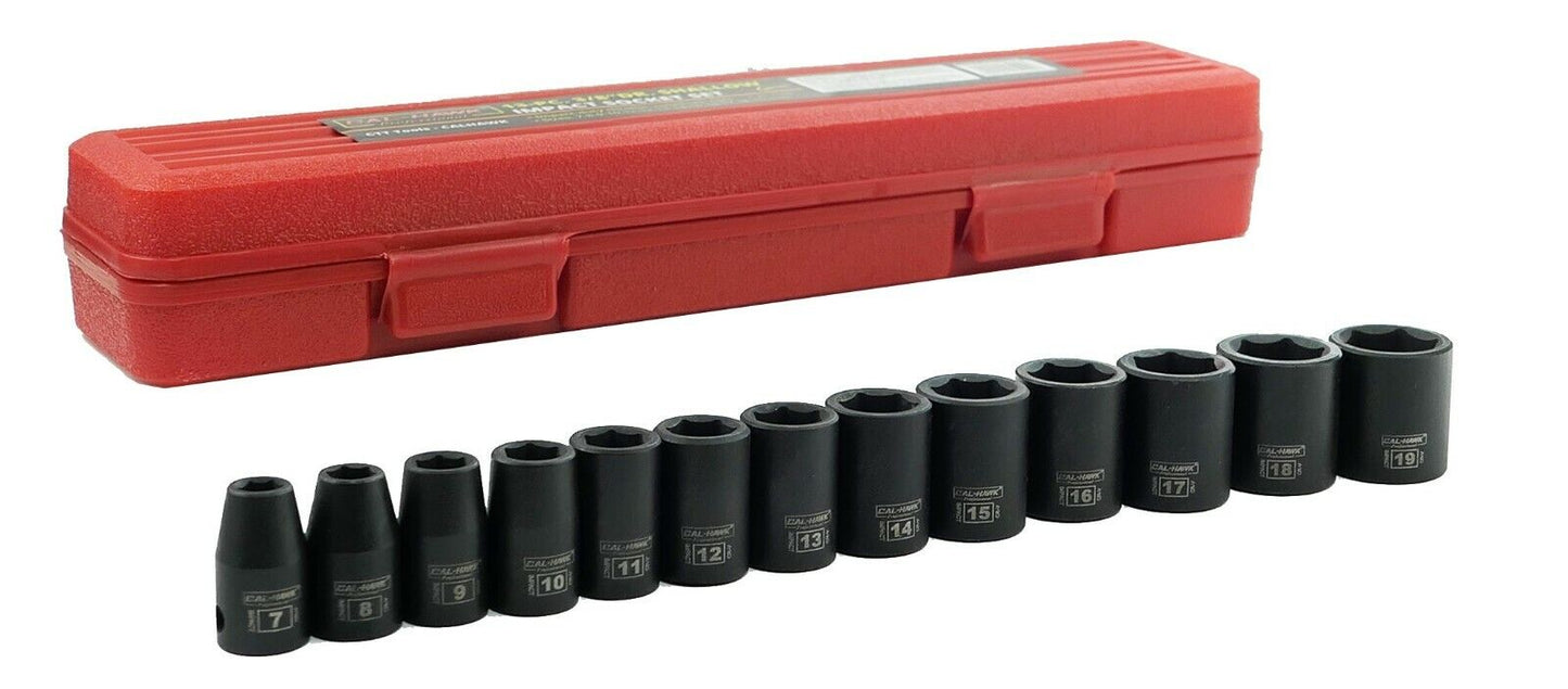 3/8 Inch Drive Impact Socket Set (13-Piece - Metric)