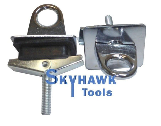 2 PC Metal Automotive Car Truck Bed Anchor Points & Bolt Tie Down Hooks Loops - skyhawktools