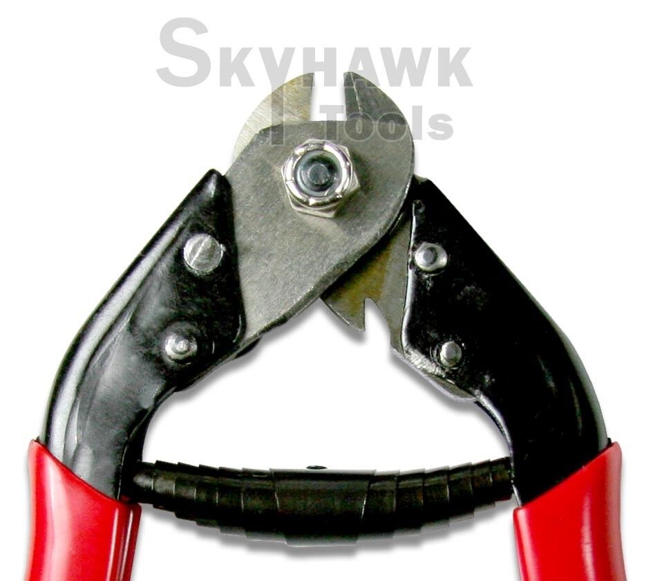 7-1/2" Steel 1/8" Cable Wire Cutter with Spring Action Heat Treated Blades - skyhawktools