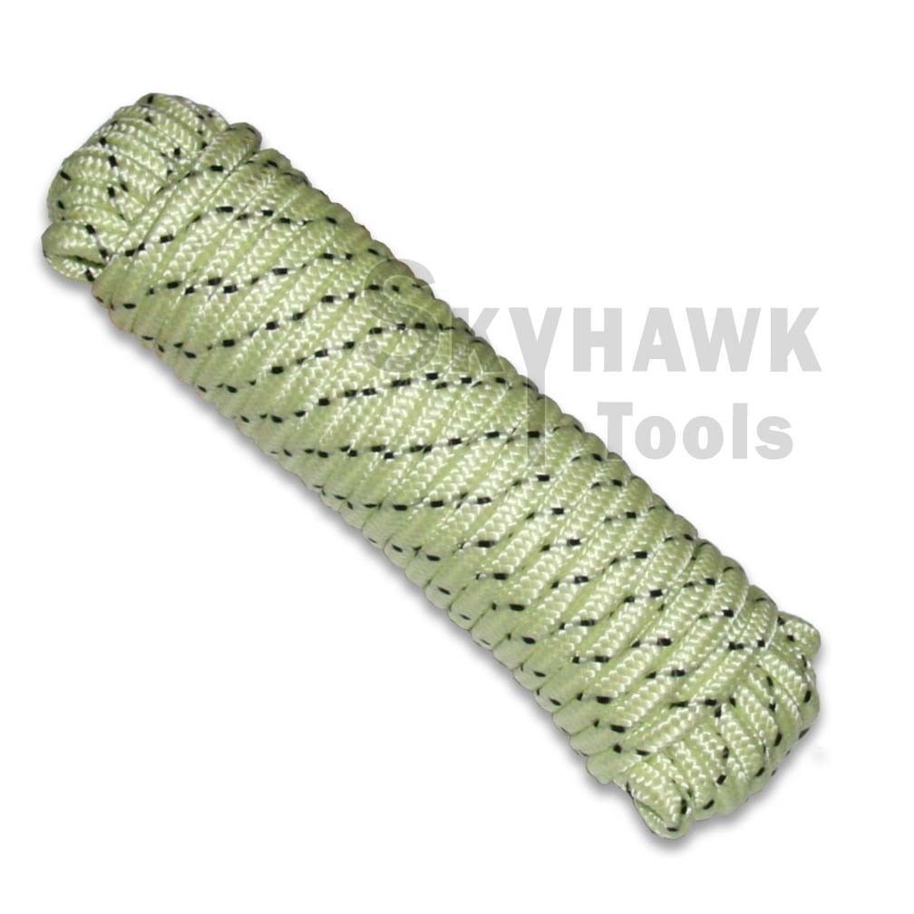 1/4"x50' GLOW IN THE DARK POLY DIAMOND BRAIDED ROPE CAMP BOAT TENT OUTDOOR 5 Hrs - skyhawktools