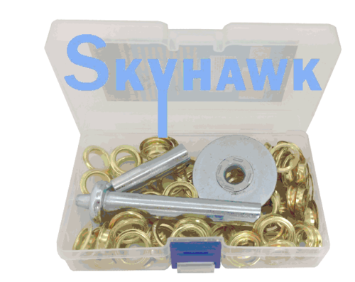 Cal-Hawk 103pc Brass Grommet and Washer Installation Kit - skyhawktools