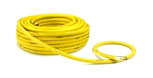 USA Continental 3/8" x 100 FT x 1/4" NPT Air Compressor Rubber Air Hose-Yellow