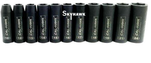 1/2 Inch Drive Deep Impact Socket Set (11-Piece - Metric) - skyhawktools