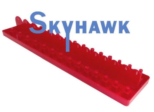 1/2" DR SAE SOCKET TRAY RACK RAIL HOLDER HOLDS 26 SOCKETS RED